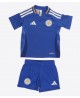 Günstige Leicester City Jamie Vardy #9 Heimtrikotsatz Kinder 2024-25 Kurzarm (+ Kurze Hosen)
